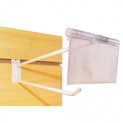 Expositor Peg Board Prata com Porta Preo 20cm