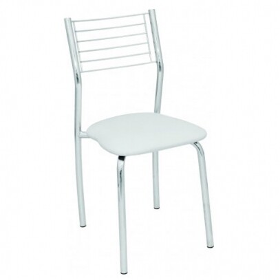 Cadeira Trefilada com Assento Branco Mod-C140 Scan. Compoarte