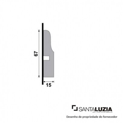 Guarnio Vista Santa Luzia MOD-442 Branca 2,40m x 6,7cm x 1,5cm (barra)