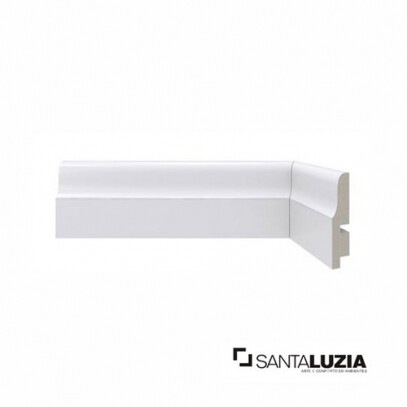 Rodap Santa Luzia MOD-442 Branco 2,40m x 6,7cm x 1,5cm (barra)