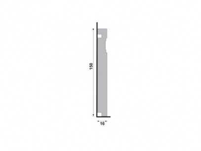 Rodap Santa Luzia MOD-515 Branco 2,40m x 15cm x 1,6cm (barra)
