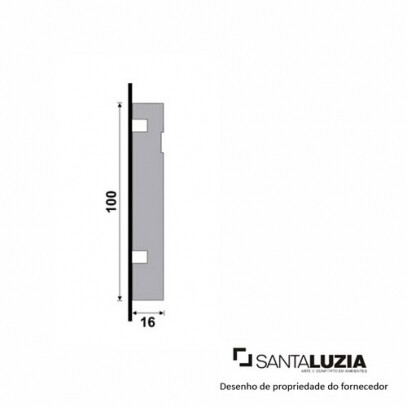 Guarnio Vista Santa Luzia MOD-3457 Preto 2,40m x 10cm x 1,6cm (barra)