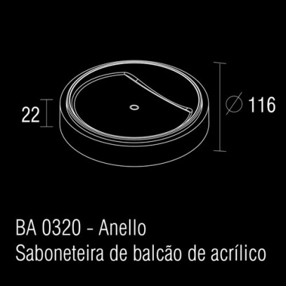 Saboneteira de Balco Cobre/Metallo Anello Zen Design BA0320