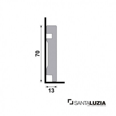 Rodap Santa Luzia MOD-451 Branco 2,40m x 7cm x 1,3cm (barra)
