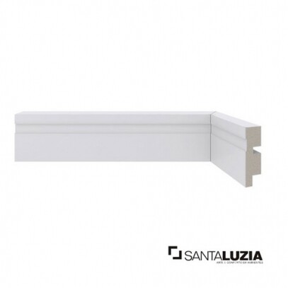Rodap Santa Luzia MOD-455 Branco 2,40m x 5cm x 1,6cm (barra)
