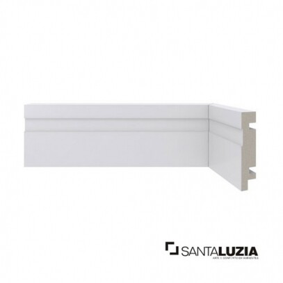 Rodap Santa Luzia MOD-456 Branco 2,40m x 7cm x 1,6cm (barra)