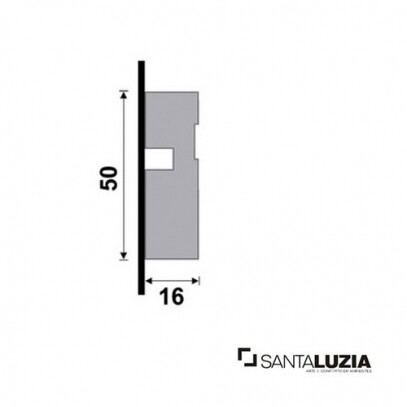 Guarnio Vista Santa Luzia MOD-455 Branca 2,40m x 5cm x 1,6cm (barra)