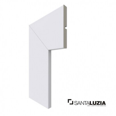 Guarnio Vista Santa Luzia MOD-454 Branca 2,40m x 10cm x 1,3cm (barra)