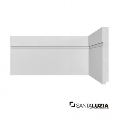 Rodap Santa Luzia MOD-503 Branco 2,40m x 15cm x 1,6cm (barra)