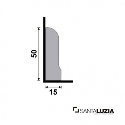 Guarnio Vista Santa Luzia MOD-478 Branca 2,40m x 5cm x 1,5cm (barra)