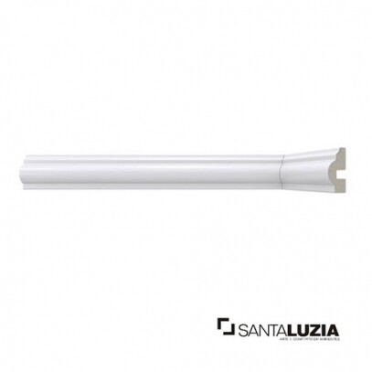 Rodameio Santa Luzia MOD-448 Branco 2,40m x 2,9cm x 1,4cm (barra)