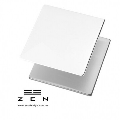 Puxador Shadow Branco/Cromado 16mm Zen ZP0062