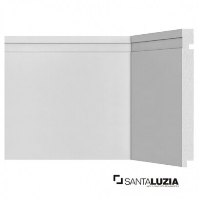Rodap Santa Luzia MOD-505 Branco 2,40m x 20cm x 1,6cm (barra)