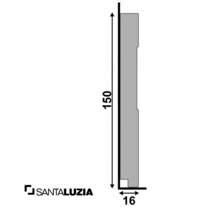 Rodap Santa Luzia MOD-522 Branco 2,40m x 15cm x 1,6cm (barra)