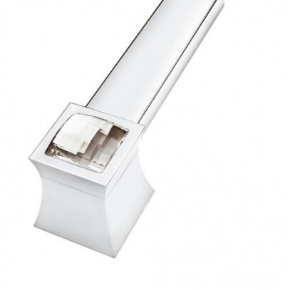 Puxador Vitta Diamond Inox Escovado/Cromado Zen 800mm (Par)