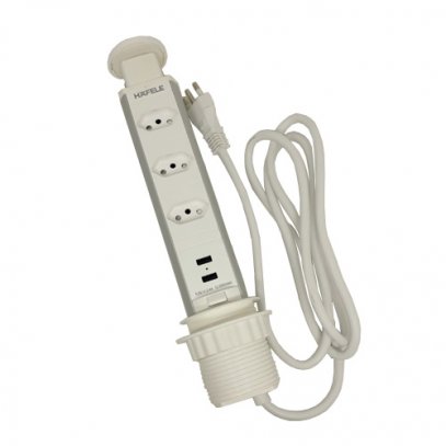 Torre Power Plug 3 Tomadas com 2 USB Branca